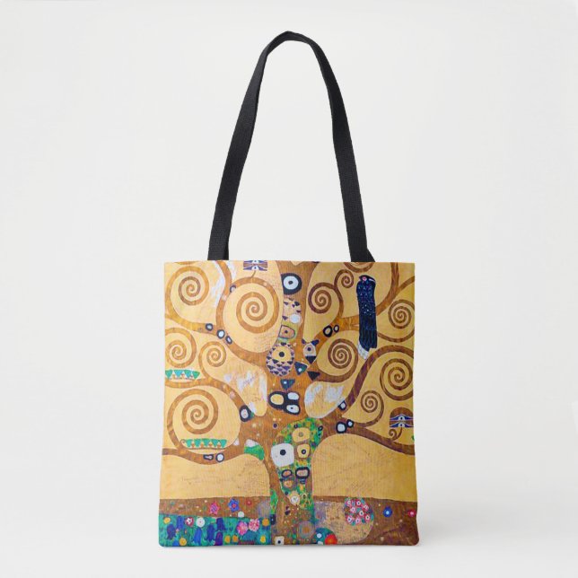 Bolso De Tela El árbol de la vida (detalle), Klimt (Anverso)