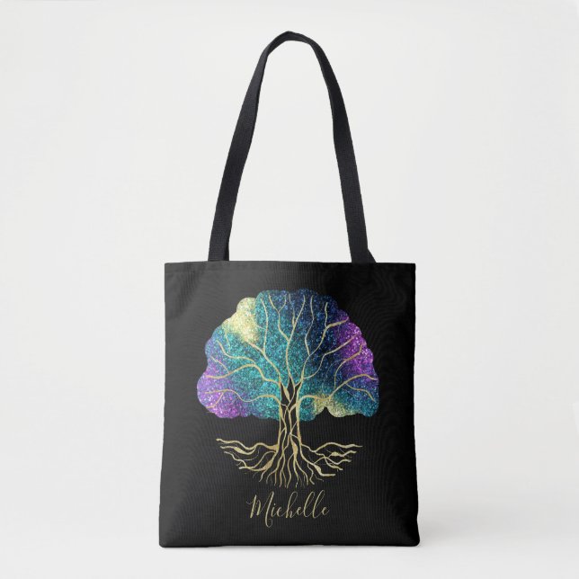 Bolso De Tela El árbol de la vida La conciencia celestial (Anverso)