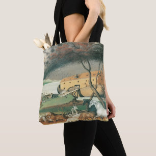Bolso De Tela El Arca de Noé por Edward Hicks, Arte Popular Anti