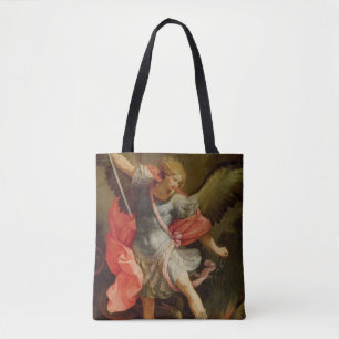 Bolso De Tela El arcángel Michael que derrota Satan