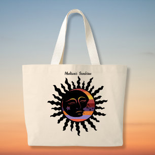 Bolso De Tela El arcoiris vintage Style Moon Loon