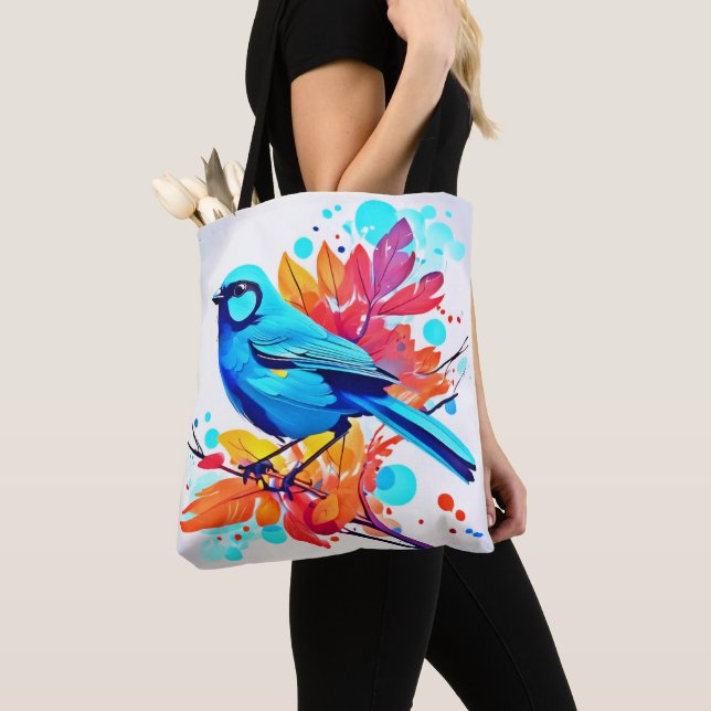 Bolso De Tela El arte bliss de Bluebird (Detalle)