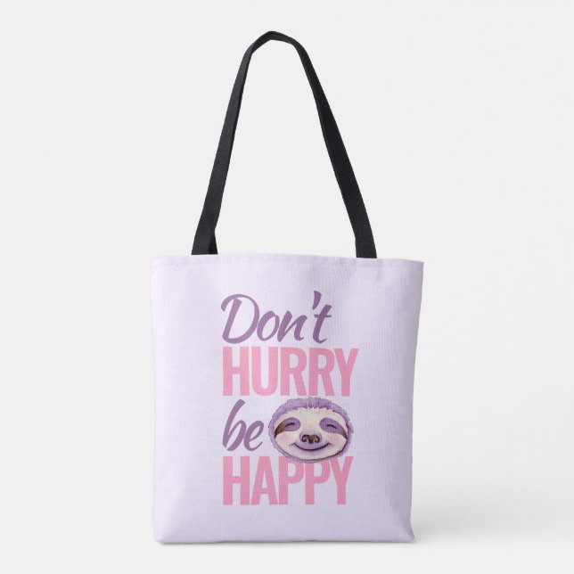 Bolso De Tela El arte de la cara espumosa no se apresuren a ser  (Reverso)