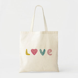 Bolso De Tela El arte de los crayones de amor