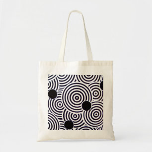 Bolso De Tela El arte de Op. Sys. negro y blanco circunda el