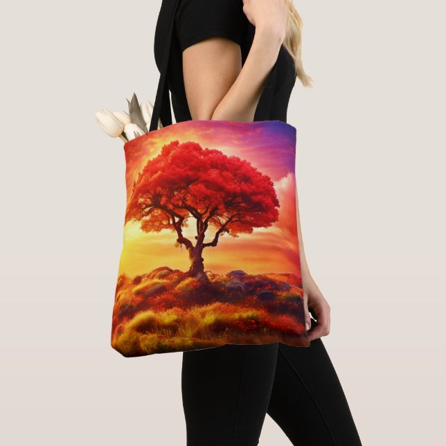 Bolso De Tela El arte del árbol de la vida brillante (Detalle)