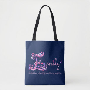 Bolso De Tela El arte del monograma de Emily E y el significado