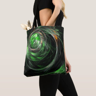 Bolso De Tela El arte del resumen verde mundial