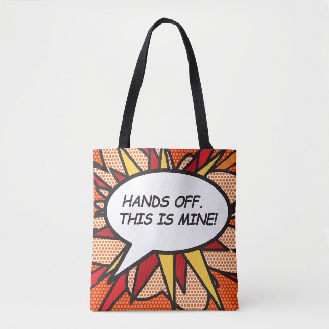 Bolso De Tela El arte pop del libro de historietas se QUITA. ¡ES (Anverso)