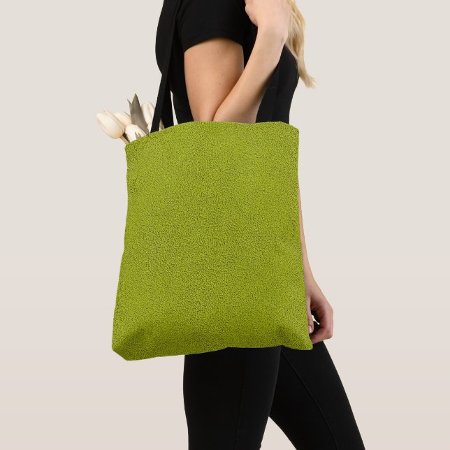 Bolso De Tela El aspecto de Snuggly Chartreuse Verde Ante (Detalle)