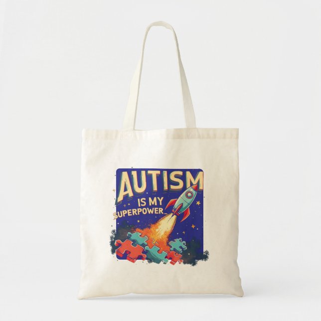 Bolso De Tela El autismo es mi superpotencia (Frente)