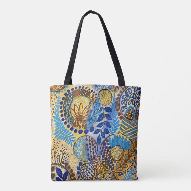 Bolso De Tela El azul de enero a través del cristal de aspecto (Reverso)