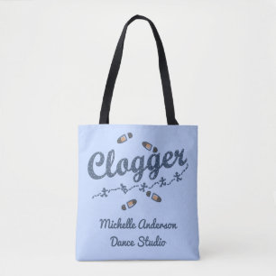 Bolso De Tela El azul el del bailarín de Clogger añade nombr