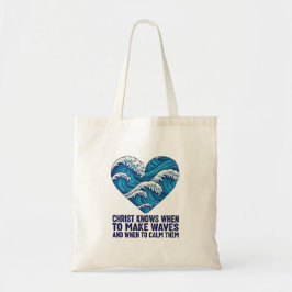 Bolso De Tela El azul oceánico Cristo y el diseño de las olas