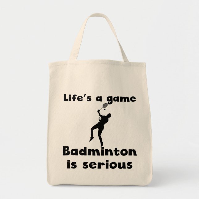 Bolso De Tela El bádminton es serio (Frente)
