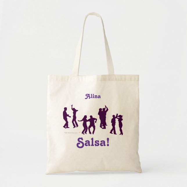 Bolso De Tela El baile de la salsa presenta el tote (Frente)
