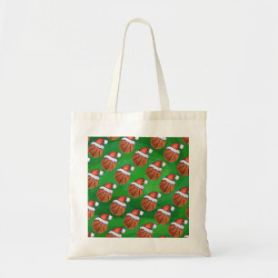 Bolso De Tela El baloncesto de Santa Hat en Green