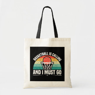 Bolso De Tela El baloncesto está llamando y debo ir