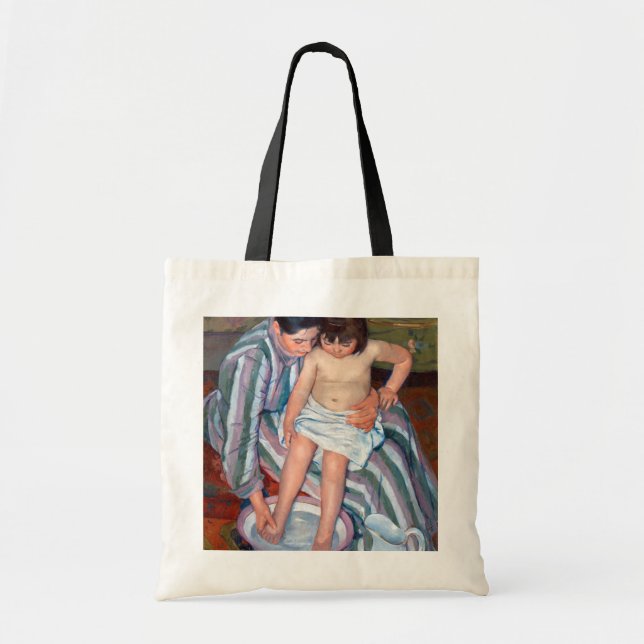 Bolso De Tela El baño del niño, Mary Cassatt (Frente)