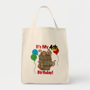 Bolso De Tela El barril de monos 4º cumpleaños