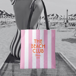 Bolso De Tela El Beach Club Ibiza Rosa Cabana Stripe