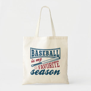 Bolso De Tela El béisbol es mi temporada favorita
