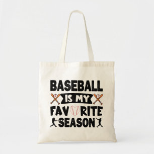 Bolso De Tela El Béisbol Es Mi Temporada Favorita Vintage Modern