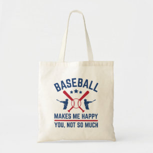 Bolso De Tela El béisbol me hace feliz que no tanto