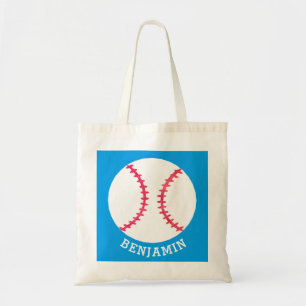 Bolso De Tela El béisbol personalizado de los niños se divierte