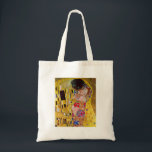 Bolso De Tela El beso de Gustavo Klimt<br><div class="desc">Esta pintura titulada el beso es hecha por el artista famoso, Gustavo Klimt. Sobre Gustavo Klimt Gustavo Klimt era pintor del Symbolist y austríaco de los miembros más prominentes del movimiento de la secesión de Viena. Él hizo uno de los miembros fundadores y del presidente de la salchicha de Frankfurt...</div>
