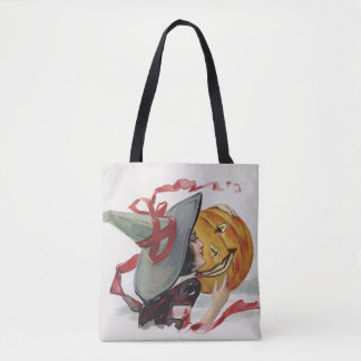 Bolso De Tela El beso de la bruja: una calabaza de Halloween
