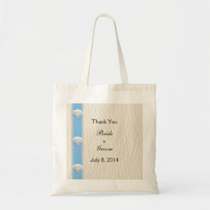 Bolso De Tela El boda de playa del Seashell le agradece