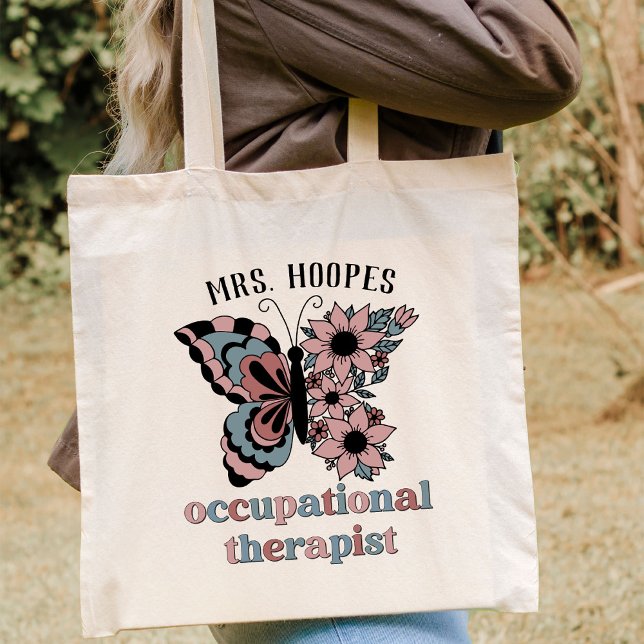 Bolso De Tela El Boho de la mariposa terapista ocupacional perso (Subido por el creador)
