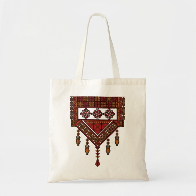 Bolso De Tela El Bordado Palestino Tatreez | arte palestino (Frente)