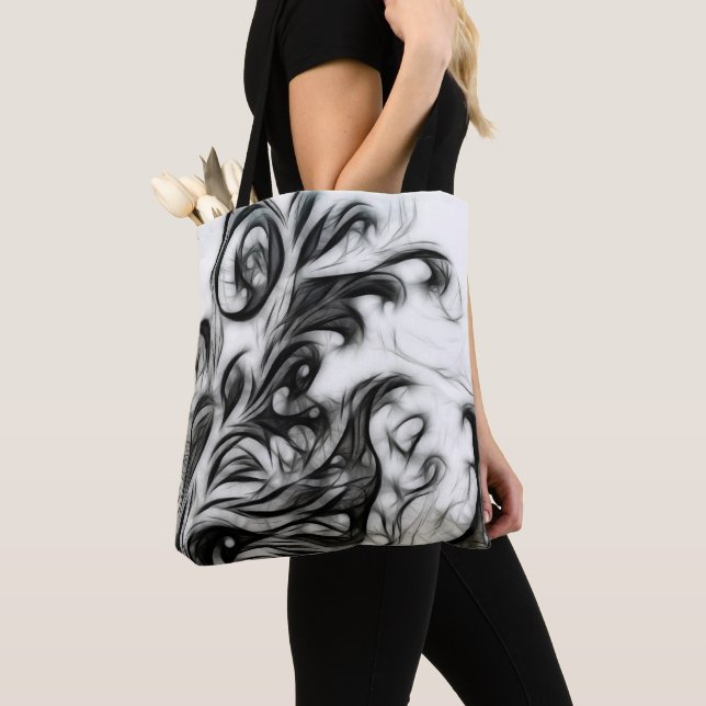 Bolso De Tela El brillante inverso floral (Detalle)