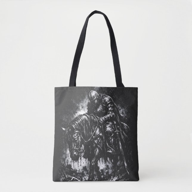 Bolso De Tela El Caballero Caído por BurnsInHell (Anverso)