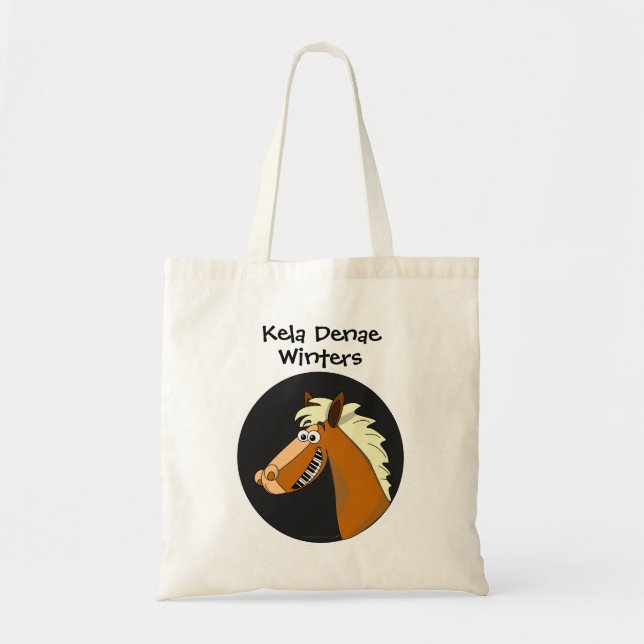 Bolso De Tela El caballo del piano personalizado embroma la (Frente)