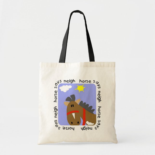 Bolso De Tela El caballo dice las camisetas y los regalos del (Frente)