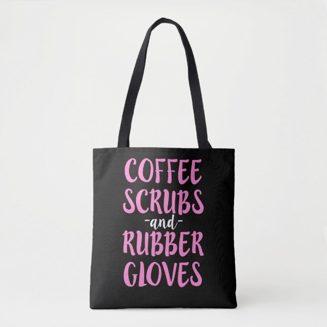 Bolso De Tela El café friega y las mujeres de goma de la camisa (Anverso)