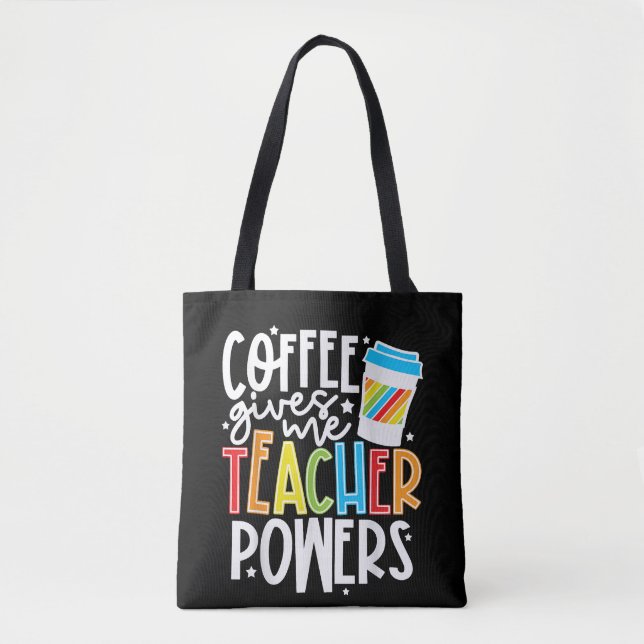 Bolso De Tela El Café Me Da Poderes De Maestro (Anverso)