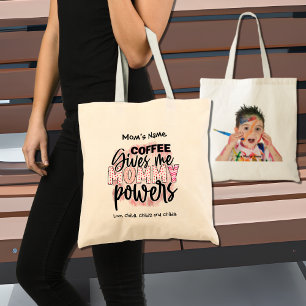 Bolso De Tela El café me da una foto de Personalizable a mami Po