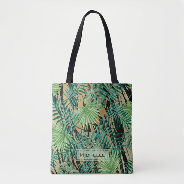 Bolso De Tela El camuflaje de la jungla de tigres en franjas per (Anverso)