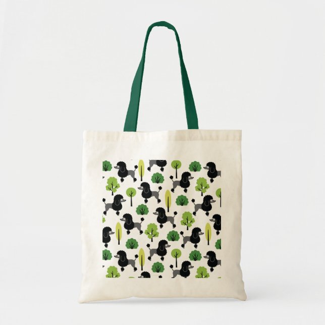 Bolso De Tela El caniche en el parque (Frente)