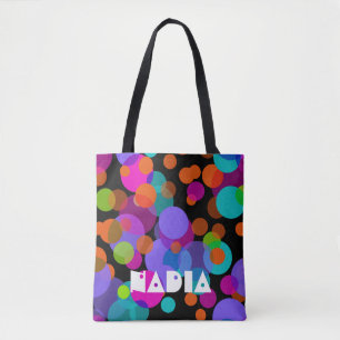 Bolso De Tela El caos de los puntos de Polka coloreó 2 + tu tras