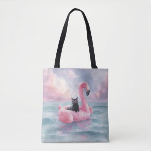 Bolso De Tela El capo negro caprichoso en el Tote flotante de fl
