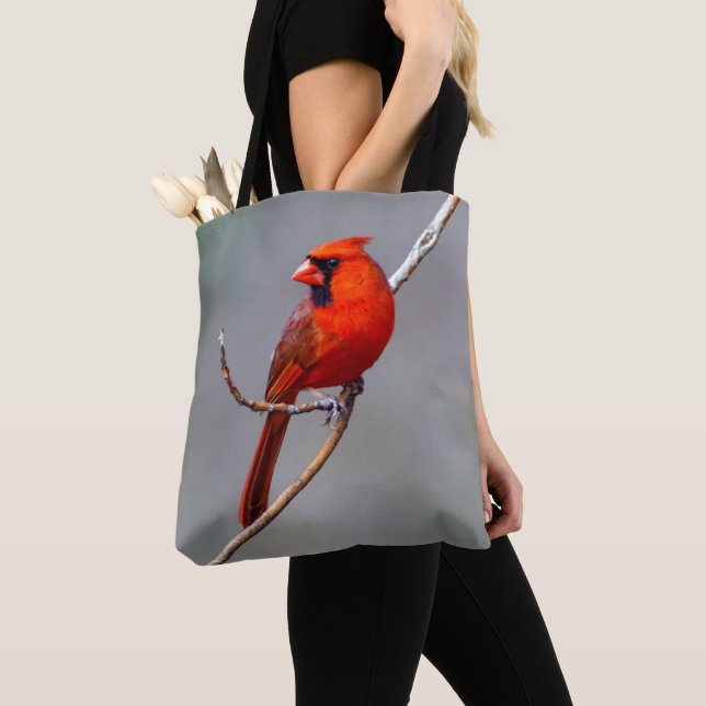 Bolso De Tela El cardenal septentrional masculino y femenino Tot (Detalle)