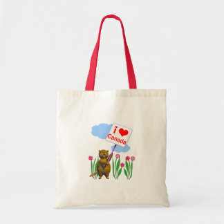 Bolso De Tela El castor canadiense ama a Canadá