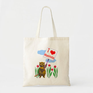 Bolso De Tela El castor canadiense ama a Manitoba