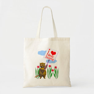 Bolso De Tela El castor canadiense ama a Nueva Escocia