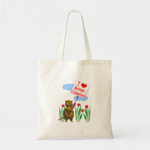 Bolso De Tela El castor canadiense ama la Columbia Británica